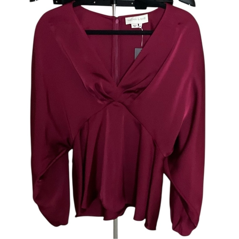 Sachin + Babi Kiersten Top in Bordeaux - Picture 4 of 4